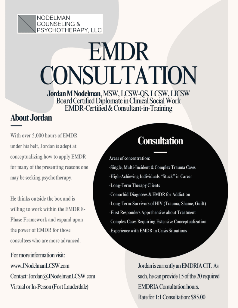 Image of EMDR Consultation for EMDRIA EMDR Certification Flyer